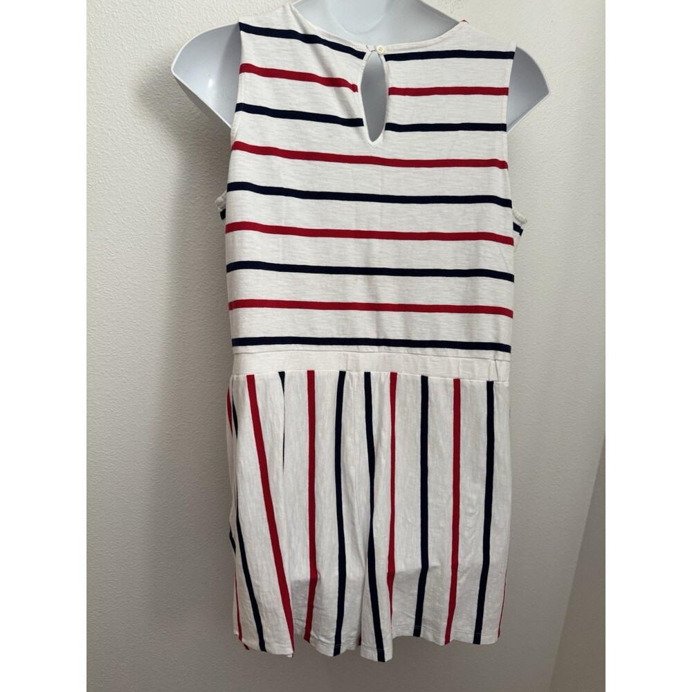 Vineyard Vines Womens XL Romper Shorts White Red Blue Striped Cotton Patriotic - Picture 5 of 7
